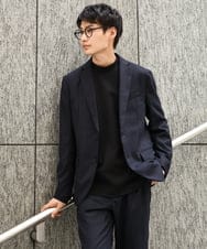 KHKKV03034 a.v.v MEN(アー・ヴェ・ヴェ) 【ジャケインにオススメ】ポンチモックネックカットソー ブラック