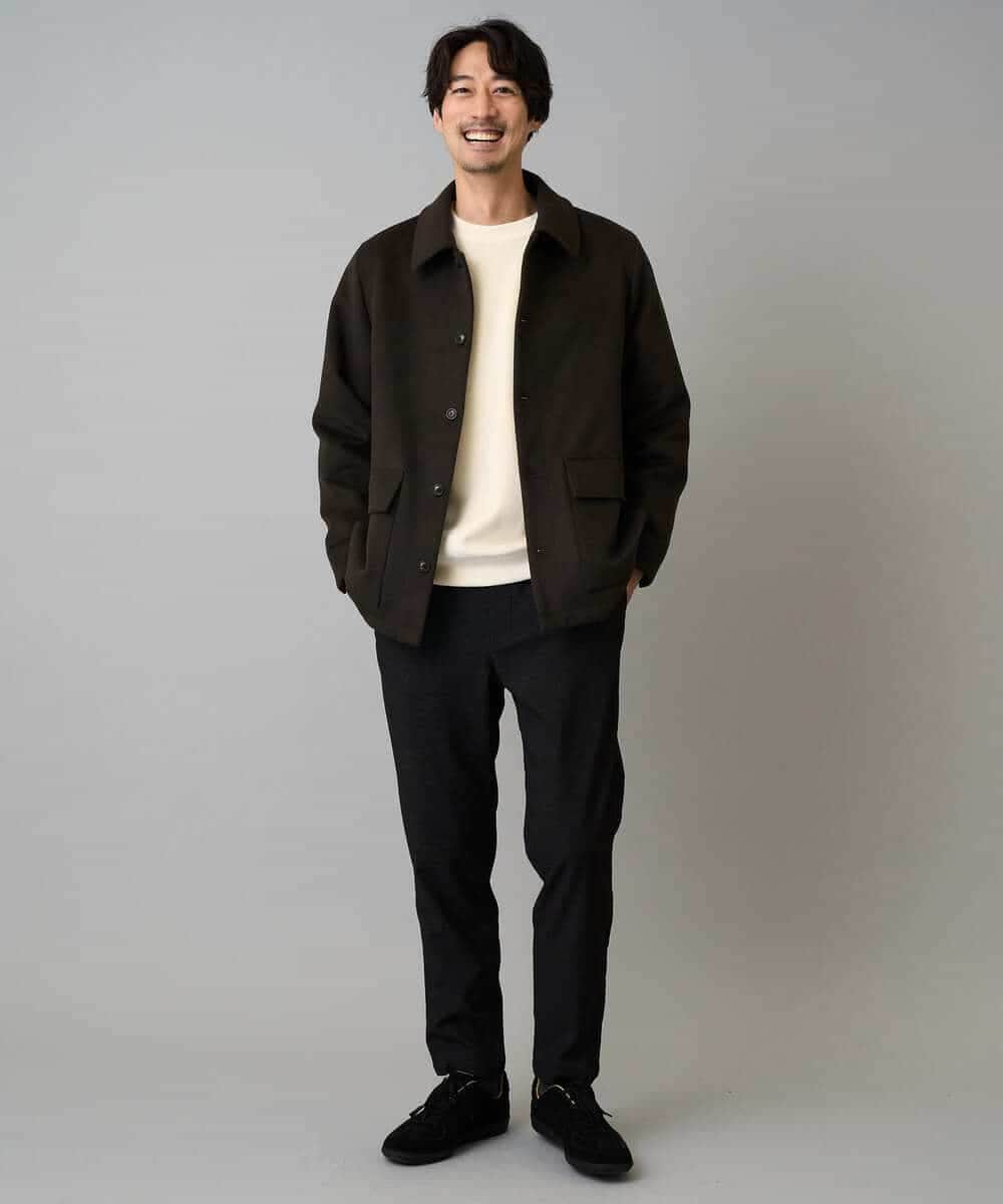 KHKLA41059 a.v.v MEN(アー・ヴェ・ヴェ) 【洗濯機で洗える】カットコーデュロイプルオーバー ダークグレー