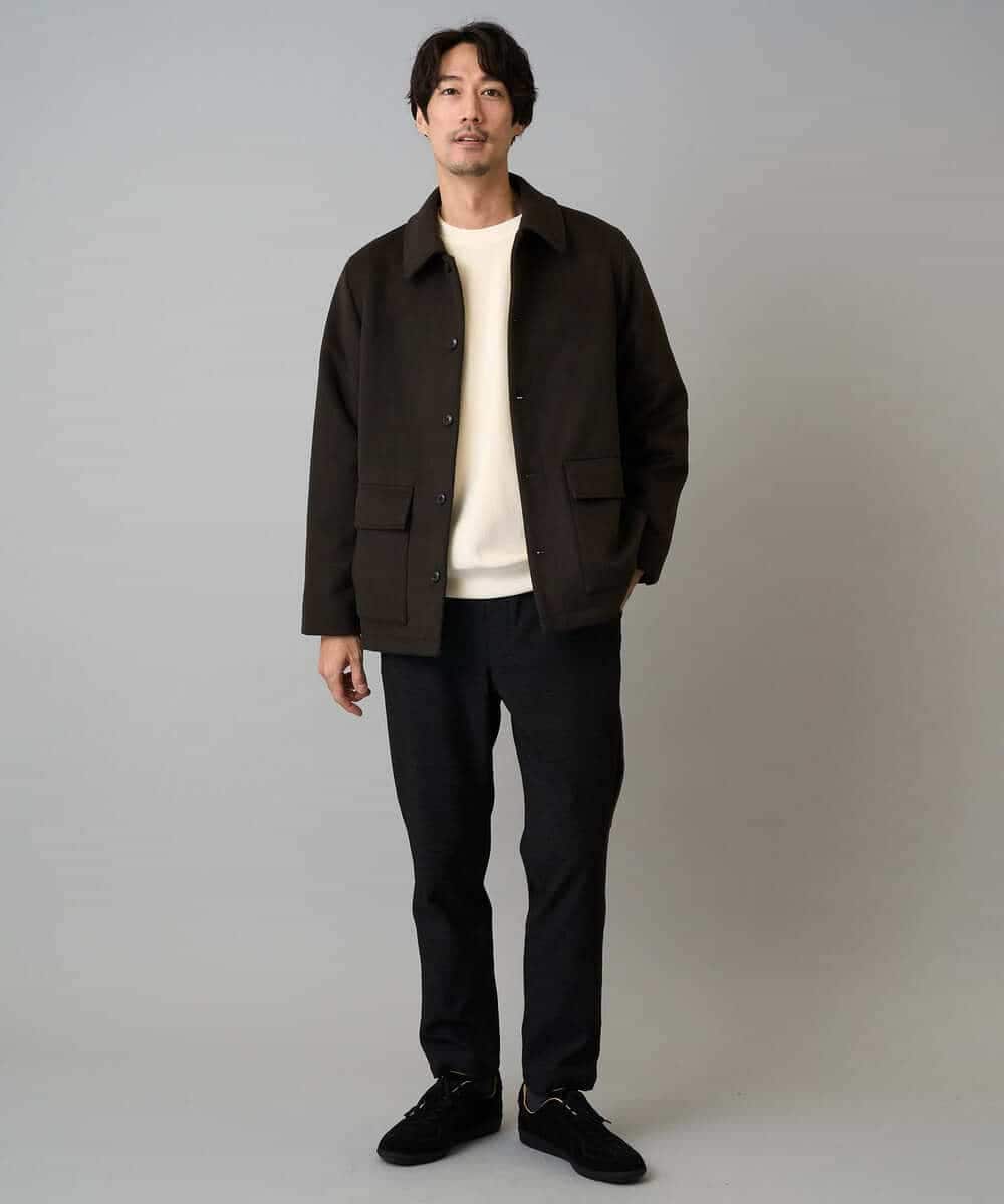 KHKLA41059 a.v.v MEN(アー・ヴェ・ヴェ) 【洗濯機で洗える】カットコーデュロイプルオーバー ダークグレー