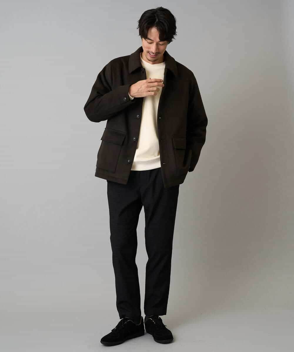 KHKLA41059 a.v.v MEN(アー・ヴェ・ヴェ) 【洗濯機で洗える】カットコーデュロイプルオーバー ダークグレー