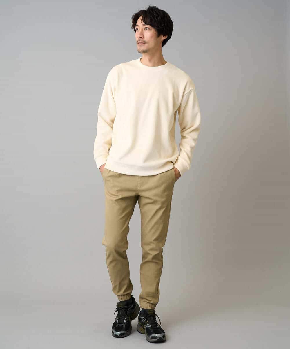 KHKLA41059 a.v.v MEN(アー・ヴェ・ヴェ) 【洗濯機で洗える】カットコーデュロイプルオーバー ダークグレー