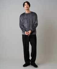 KHKLA41059 a.v.v MEN(アー・ヴェ・ヴェ) 【洗濯機で洗える】カットコーデュロイプルオーバー ダークグレー
