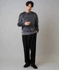 KHKLA41059 a.v.v MEN(アー・ヴェ・ヴェ) 【洗濯機で洗える】カットコーデュロイプルオーバー ダークグレー