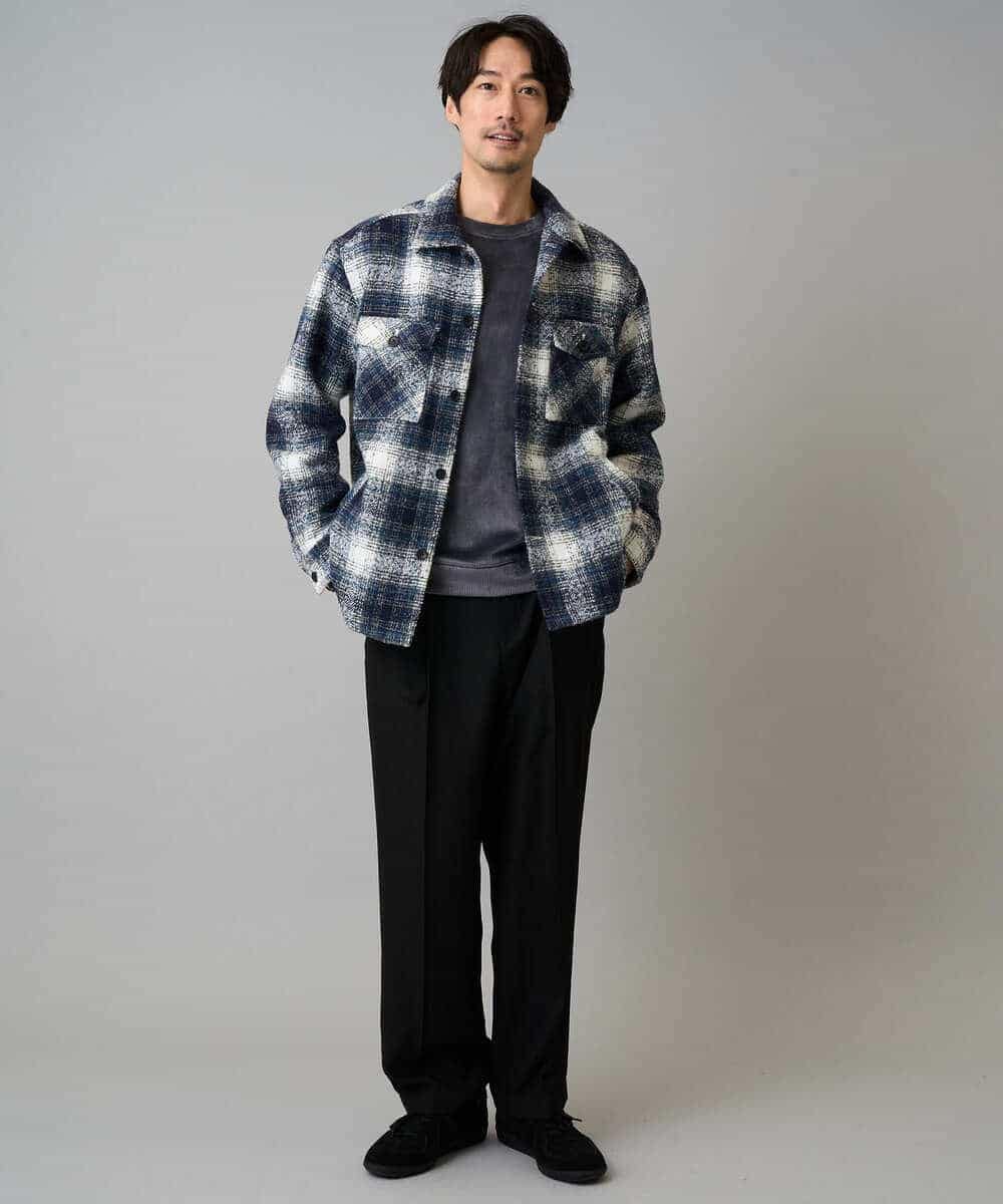 KHKLA41059 a.v.v MEN(アー・ヴェ・ヴェ) 【洗濯機で洗える】カットコーデュロイプルオーバー ダークグレー