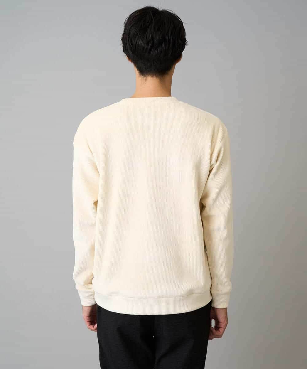 KHKLA41059 a.v.v MEN(アー・ヴェ・ヴェ) 【洗濯機で洗える】カットコーデュロイプルオーバー ダークグレー