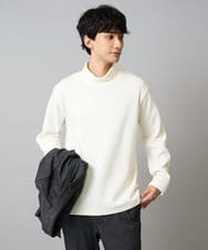 KHKLA43049 a.v.v MEN(アー・ヴェ・ヴェ) 【イージーケア/ストレッチ】アゼダブルフェイスハイネックカットソー【洗濯機で洗える】 アイボリー