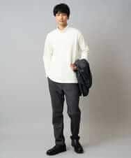 KHKLA43049 a.v.v MEN(アー・ヴェ・ヴェ) 【イージーケア/ストレッチ】アゼダブルフェイスハイネックカットソー【洗濯機で洗える】 ブラック