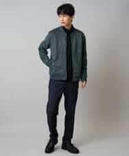 KHKLA43049 a.v.v MEN(アー・ヴェ・ヴェ) 【イージーケア/ストレッチ】アゼダブルフェイスハイネックカットソー【洗濯機で洗える】 ブラック