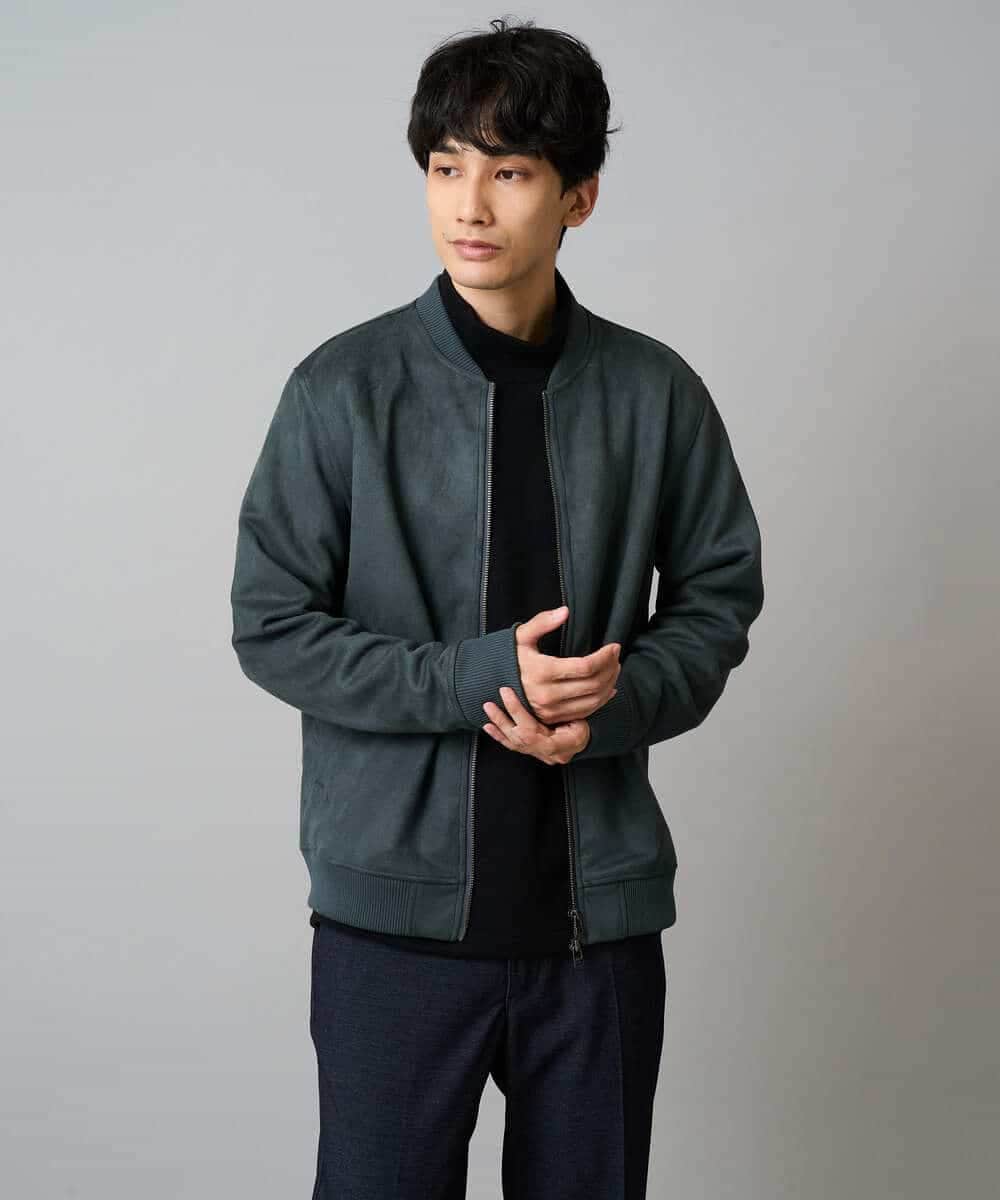 KHKLA43049 a.v.v MEN(アー・ヴェ・ヴェ) 【イージーケア/ストレッチ】アゼダブルフェイスハイネックカットソー【洗濯機で洗える】 ブラック