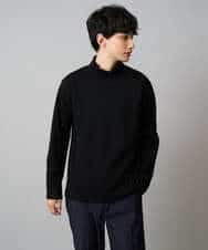 KHKLA43049 a.v.v MEN(アー・ヴェ・ヴェ) 【イージーケア/ストレッチ】アゼダブルフェイスハイネックカットソー【洗濯機で洗える】 ブラック