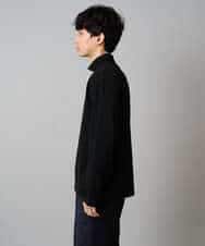 KHKLA43049 a.v.v MEN(アー・ヴェ・ヴェ) 【イージーケア/ストレッチ】アゼダブルフェイスハイネックカットソー【洗濯機で洗える】 ブラック