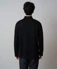 KHKLA43049 a.v.v MEN(アー・ヴェ・ヴェ) 【イージーケア/ストレッチ】アゼダブルフェイスハイネックカットソー【洗濯機で洗える】 ブラック