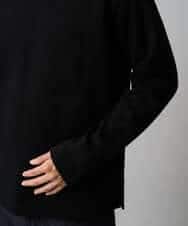 KHKLA43049 a.v.v MEN(アー・ヴェ・ヴェ) 【イージーケア/ストレッチ】アゼダブルフェイスハイネックカットソー【洗濯機で洗える】 ブラック