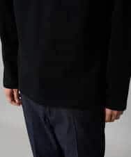 KHKLA43049 a.v.v MEN(アー・ヴェ・ヴェ) 【イージーケア/ストレッチ】アゼダブルフェイスハイネックカットソー【洗濯機で洗える】 ブラック