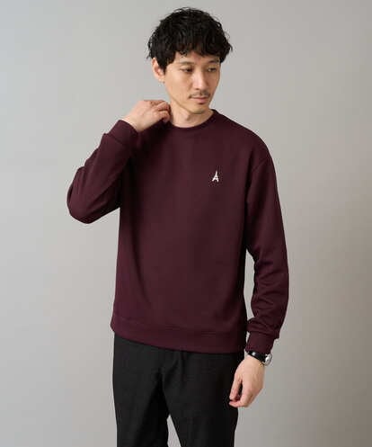 KHKLA44044 a.v.v MEN 【イージーケア/毛玉になりにくい】アゼダブルフェイスワンポイント刺繍プルオーバー