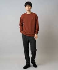 KHKLA44044 a.v.v MEN(アー・ヴェ・ヴェ) 【イージーケア/毛玉になりにくい】アゼダブルフェイスワンポイント刺繍プルオーバー ブラック