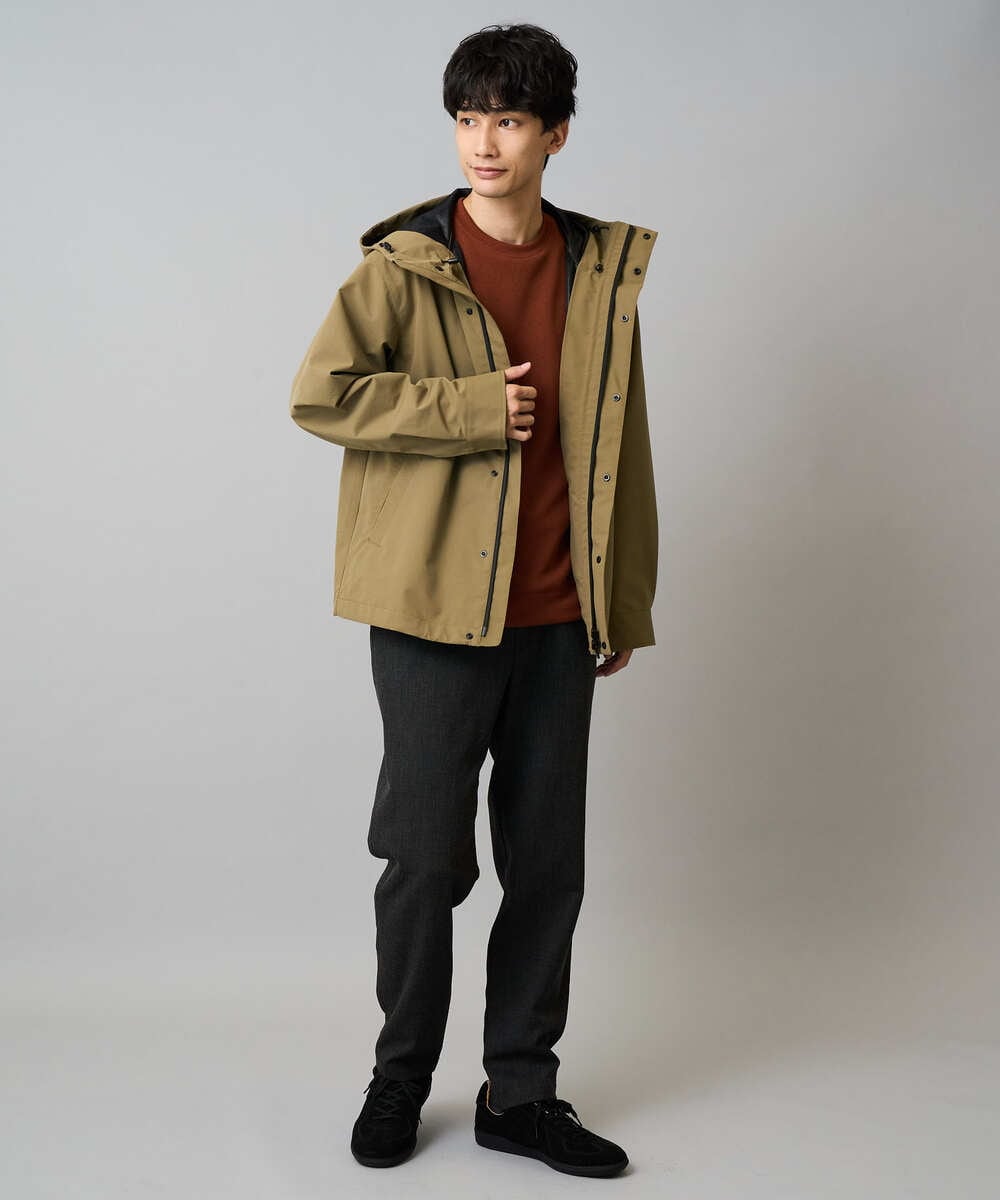 KHKLA44044 a.v.v MEN(アー・ヴェ・ヴェ) 【イージーケア/毛玉になりにくい】アゼダブルフェイスワンポイント刺繍プルオーバー ブラック