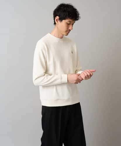 KHKLA44044 a.v.v MEN 【イージーケア/毛玉になりにくい】アゼダブルフェイスワンポイント刺繍プルオーバー