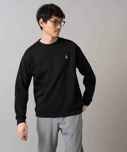 KHKLA44044 a.v.v MEN 【イージーケア/毛玉になりにくい】アゼダブルフェイスワンポイント刺繍プルオーバー