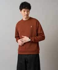 KHKLA44044 a.v.v MEN(アー・ヴェ・ヴェ) 【イージーケア/毛玉になりにくい】アゼダブルフェイスワンポイント刺繍プルオーバー ブラック