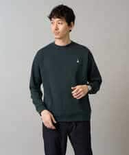 KHKLA44044 a.v.v MEN(アー・ヴェ・ヴェ) 【イージーケア/毛玉になりにくい】アゼダブルフェイスワンポイント刺繍プルオーバー ブラック