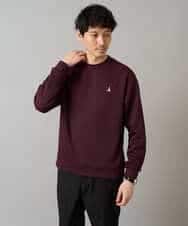KHKLA44044 a.v.v MEN(アー・ヴェ・ヴェ) 【イージーケア/毛玉になりにくい】アゼダブルフェイスワンポイント刺繍プルオーバー ブラック