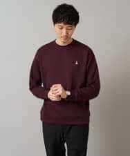 KHKLA44044 a.v.v MEN(アー・ヴェ・ヴェ) 【イージーケア/毛玉になりにくい】アゼダブルフェイスワンポイント刺繍プルオーバー ブラック