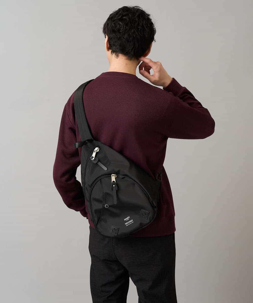 KHKLA44044 a.v.v MEN(アー・ヴェ・ヴェ) 【イージーケア/毛玉になりにくい】アゼダブルフェイスワンポイント刺繍プルオーバー ブラック