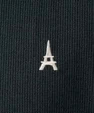 KHKLA44044 a.v.v MEN(アー・ヴェ・ヴェ) 【イージーケア/毛玉になりにくい】アゼダブルフェイスワンポイント刺繍プルオーバー ブラック