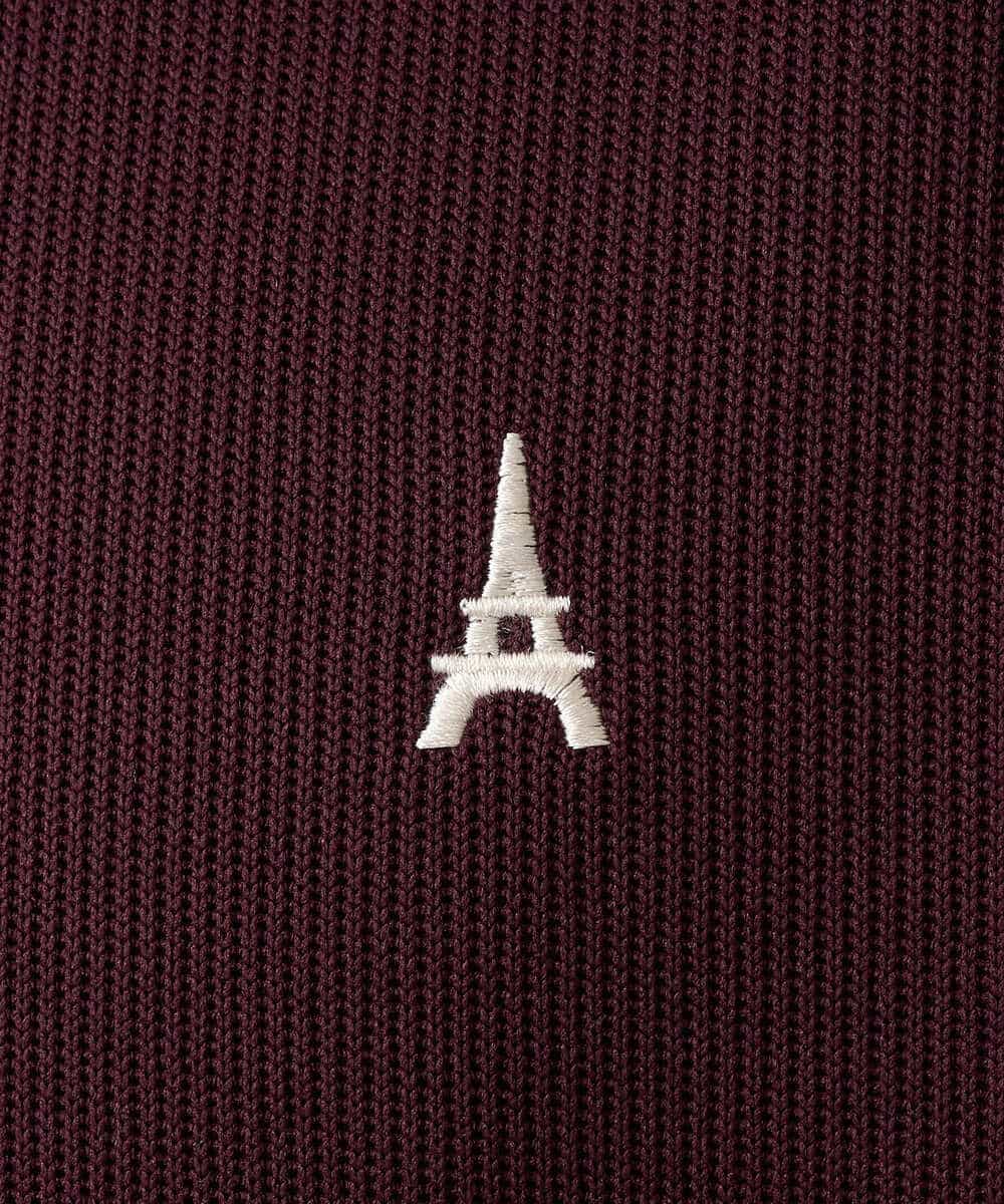 KHKLA44044 a.v.v MEN(アー・ヴェ・ヴェ) 【イージーケア/毛玉になりにくい】アゼダブルフェイスワンポイント刺繍プルオーバー ブラック