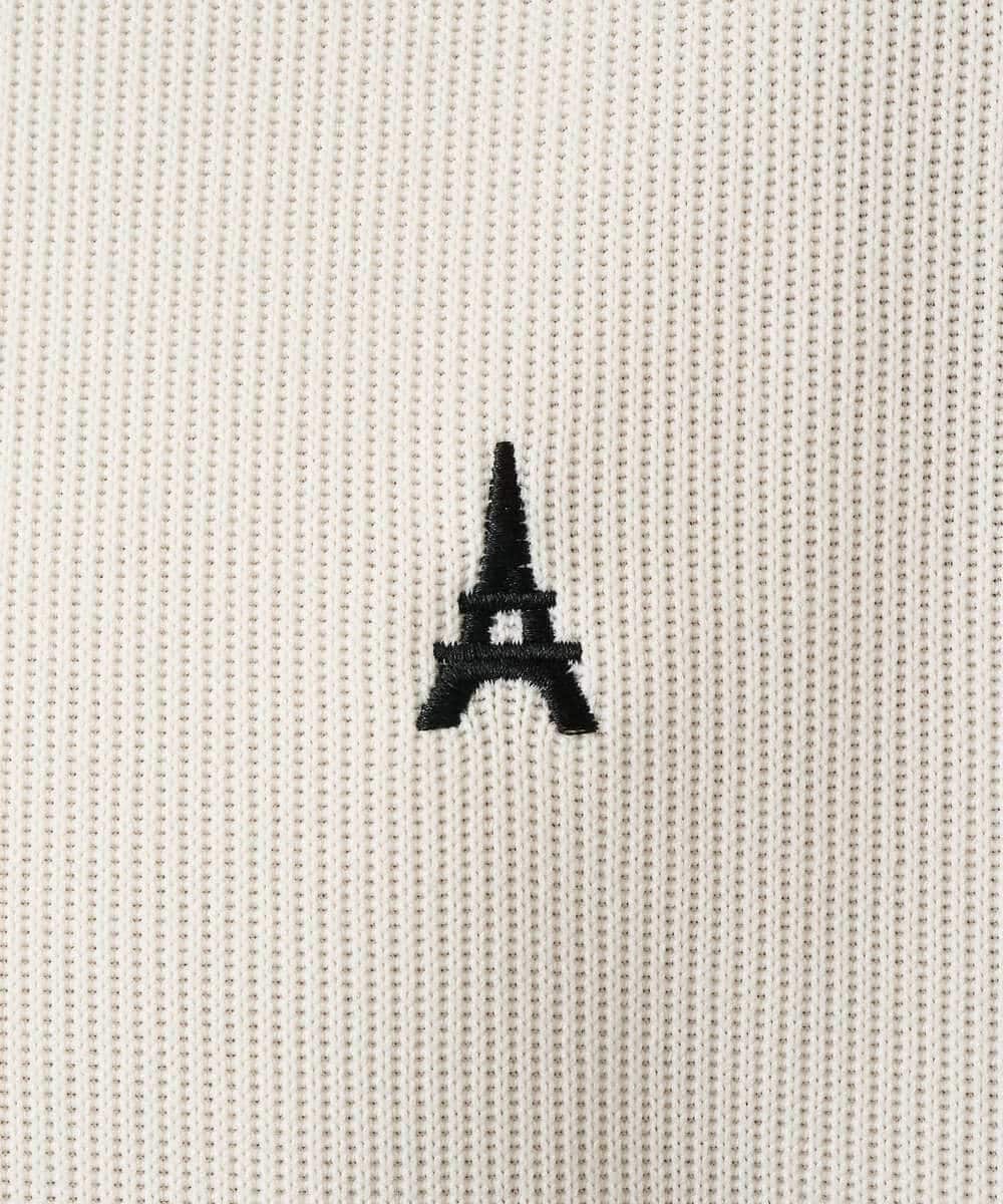 KHKLA44044 a.v.v MEN(アー・ヴェ・ヴェ) 【イージーケア/毛玉になりにくい】アゼダブルフェイスワンポイント刺繍プルオーバー ブラック