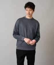 KHKLA46049 a.v.v MEN(アー・ヴェ・ヴェ) 【イージーケア/毛玉になりにくい】ツイルエンボスフェイクスエードプルオーバー【洗濯機で洗える】 ブラック