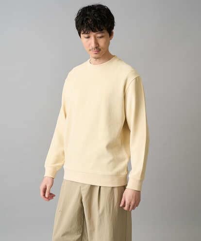 KHKLA48049 a.v.v MEN 【イージーケア/毛玉になりにくい】ヘリンボーン起毛セミワイドシルエットプルオーバー【洗濯機で洗える】
