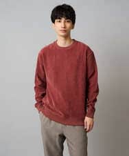 KHKLA48049 a.v.v MEN(アー・ヴェ・ヴェ) 【イージーケア/毛玉になりにくい】ヘリンボーン起毛セミワイドシルエットプルオーバー【洗濯機で洗える】 ダークグレー