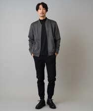 KHKLA67039 a.v.v MEN(アー・ヴェ・ヴェ) カチオンストレッチモックネックスＴシャツ〈ON/OFF SERIES〉 ダークグレー