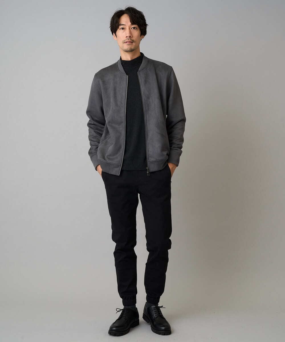 KHKLA67039 a.v.v MEN(アー・ヴェ・ヴェ) カチオンストレッチモックネックスＴシャツ〈ON/OFF SERIES〉 ダークグレー