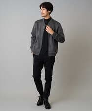 KHKLA67039 a.v.v MEN(アー・ヴェ・ヴェ) カチオンストレッチモックネックスＴシャツ〈ON/OFF SERIES〉 ダークグレー