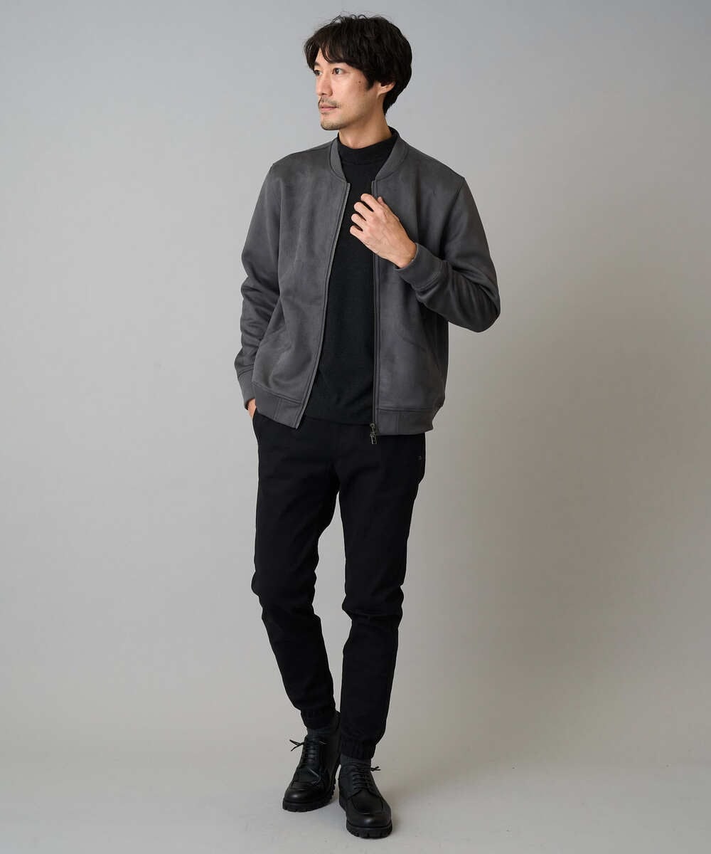 KHKLA67039 a.v.v MEN(アー・ヴェ・ヴェ) カチオンストレッチモックネックスＴシャツ〈ON/OFF SERIES〉 ダークグレー