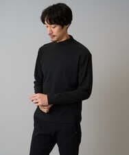 KHKLA67039 a.v.v MEN(アー・ヴェ・ヴェ) カチオンストレッチモックネックスＴシャツ〈ON/OFF SERIES〉 ブラック