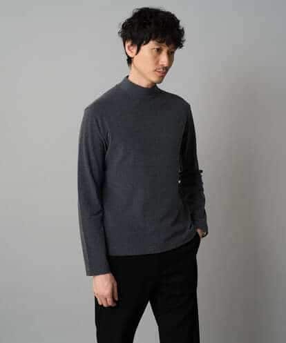 KHKLA67039 a.v.v MEN カチオンストレッチモックネックスＴシャツ〈ON/OFF SERIES〉