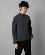 KHKLA67039 a.v.v MEN(アー・ヴェ・ヴェ) カチオンストレッチモックネックスＴシャツ〈ON/OFF SERIES〉 ダークグレー