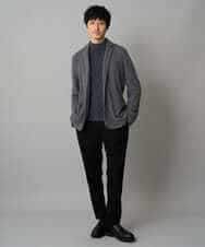 KHKLA67039 a.v.v MEN(アー・ヴェ・ヴェ) カチオンストレッチモックネックスＴシャツ〈ON/OFF SERIES〉 ダークグレー