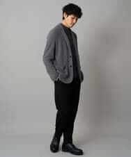 KHKLA67039 a.v.v MEN(アー・ヴェ・ヴェ) カチオンストレッチモックネックスＴシャツ〈ON/OFF SERIES〉 ダークグレー