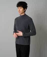 KHKLA67039 a.v.v MEN(アー・ヴェ・ヴェ) カチオンストレッチモックネックスＴシャツ〈ON/OFF SERIES〉 ダークグレー