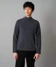 KHKLA67039 a.v.v MEN(アー・ヴェ・ヴェ) カチオンストレッチモックネックスＴシャツ〈ON/OFF SERIES〉 ダークグレー