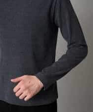 KHKLA67039 a.v.v MEN(アー・ヴェ・ヴェ) カチオンストレッチモックネックスＴシャツ〈ON/OFF SERIES〉 ダークグレー