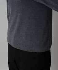 KHKLA67039 a.v.v MEN(アー・ヴェ・ヴェ) カチオンストレッチモックネックスＴシャツ〈ON/OFF SERIES〉 ダークグレー