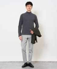 KHKLA67039 a.v.v MEN(アー・ヴェ・ヴェ) カチオンストレッチモックネックスＴシャツ〈ON/OFF SERIES〉 ブラック