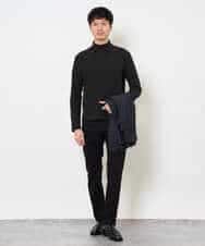 KHKLA67039 a.v.v MEN(アー・ヴェ・ヴェ) カチオンストレッチモックネックスＴシャツ〈ON/OFF SERIES〉 ブラック