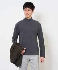 KHKLA67039 a.v.v MEN(アー・ヴェ・ヴェ) カチオンストレッチモックネックスＴシャツ〈ON/OFF SERIES〉 ブラック